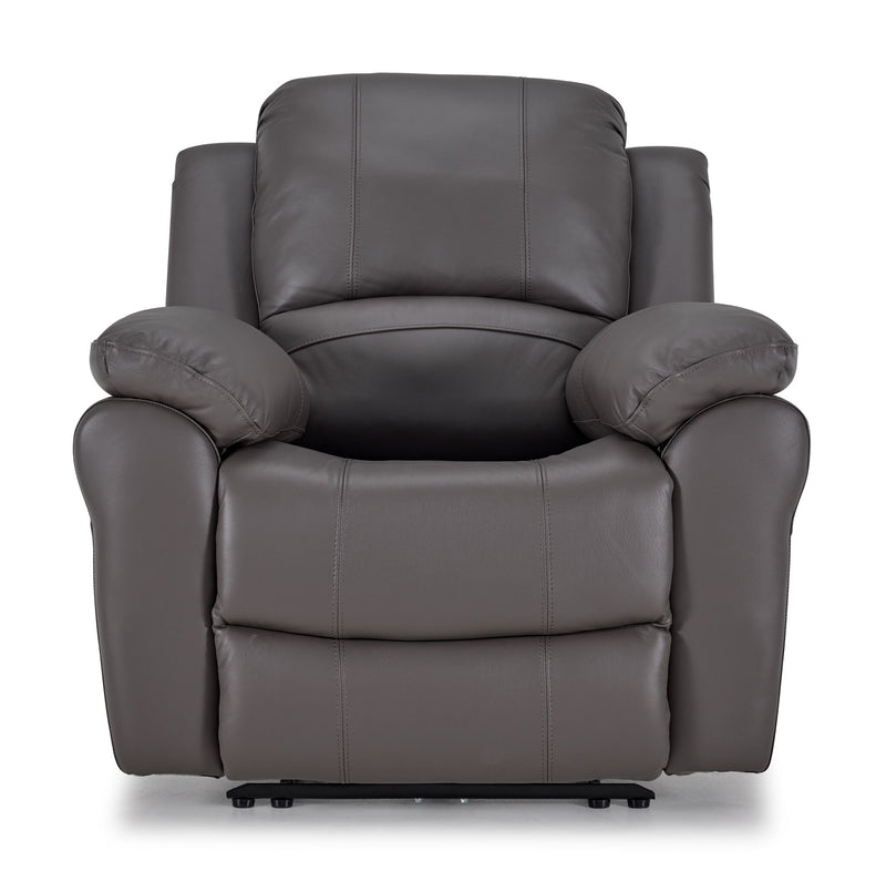 Plaza Leather Rocker Recliner - Grey