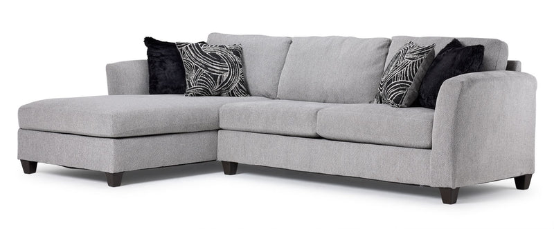 Lennox gray 2 piece deals right arm facing sectional