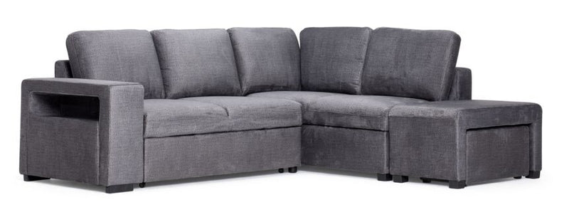 Sectional sofa with on sale pop up bed