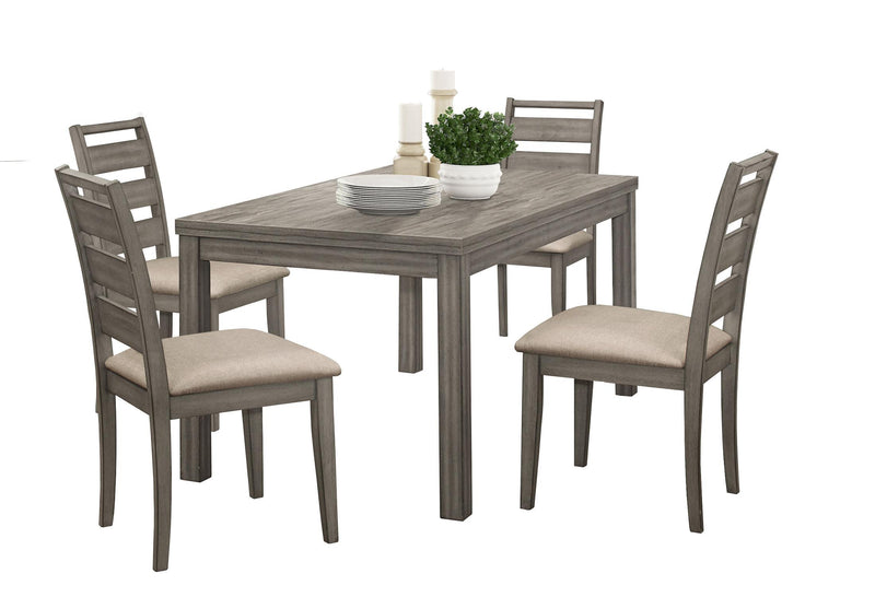 Weathered grey discount dining table set