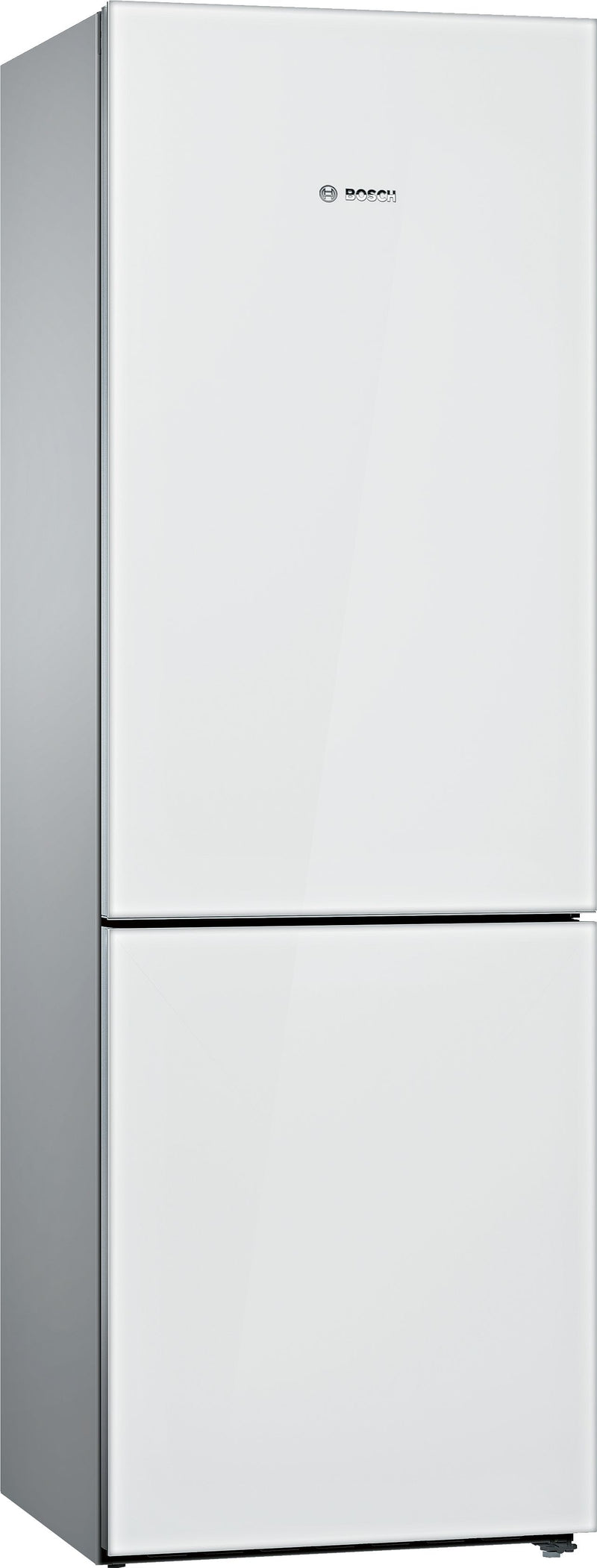 Bosch White Glass 800 Series 24 inch Counter Depth Bottom Freezer