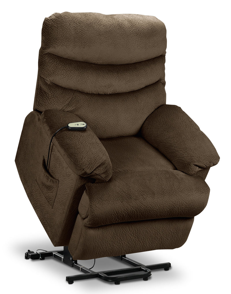 U-MAX Lift Recliner Power Lift Chair for Elderly Wall Hugger PU Leather  with Remote Control (Brown)