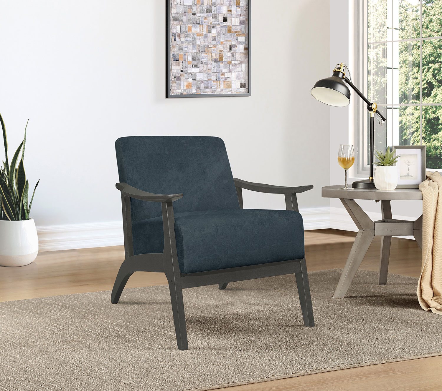 Byron Accent Chair - Navy | Leon's
