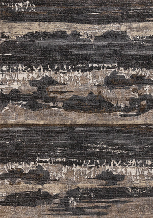 Allure Modern Dark Area Rug - Black Brown - 8' X 11'