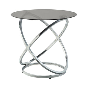 Marion End Table - Glass And Chrome