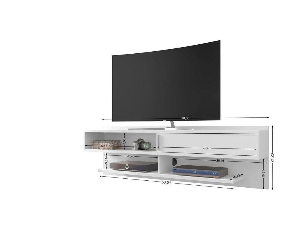 White gloss floating on sale entertainment center