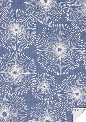 Summer Breeze 5'3" x 7'7" Outdoor Reversible Dandelion Wish Rug - Blue, White