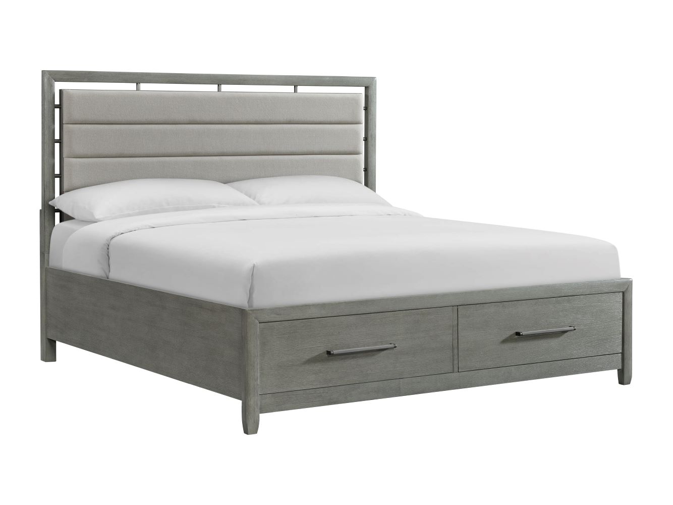 Chelsea 3-Piece King Storage Bed - Grey