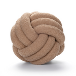 Fresh Perspective Knotted Ball Pillow -Light Brown