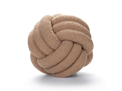 Fresh Perspective Knotted Ball Pillow -Light Brown