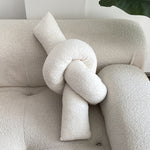 Fresh Perspective Knotted Tie Pillow -Cream