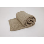 Fresh Perspective Knit Ivory Throw -Light Brown