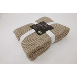 Fresh Perspective Knit Ivory Throw -Light Brown