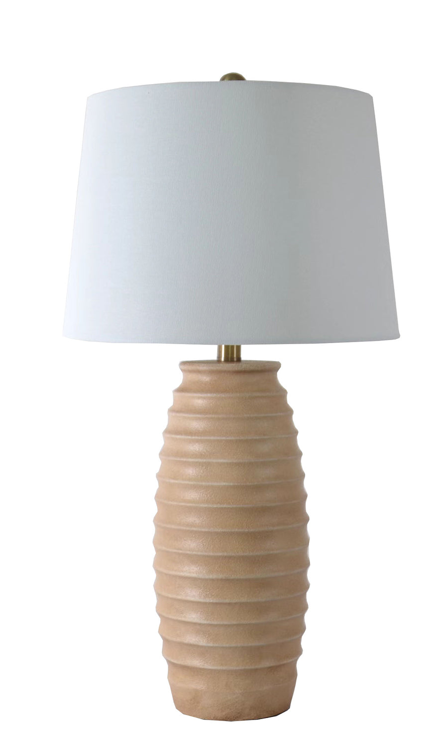 Feeling Connected Table Lamp - Light Brown & White