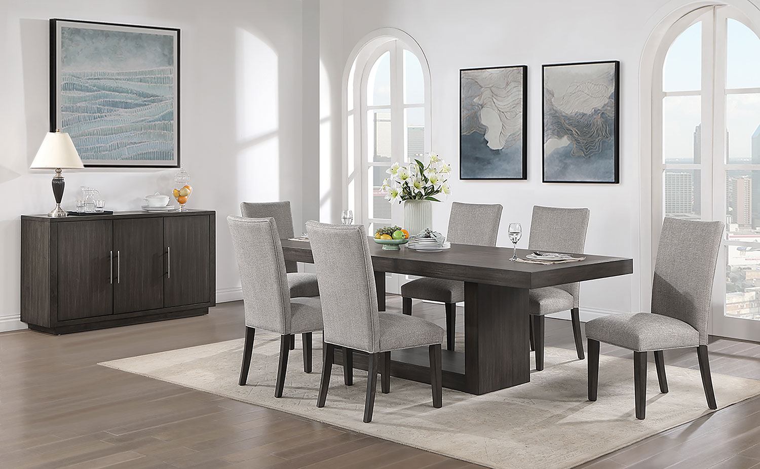 7 piece extendable online dining set