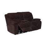 Maxwell Power Reclining Loveseat with Console - Brown