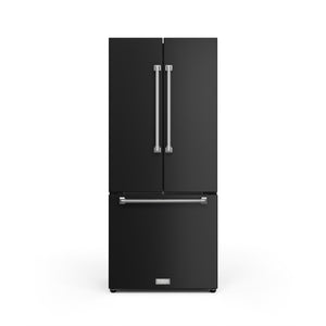 Thor Kitchen Matte Black French Door Counter Depth Refrigerator with Ice Maker|Gordon Ramsay Collection (17.5 cu.ft.) - RF3017FFD00-SS