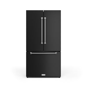 Thor Kitchen Matte Black French Door Counter-Depth Refrigerator with Ice Maker| Gordon Ramsay Collection (20.3 cu.ft.) - RF3621CTD00-SS