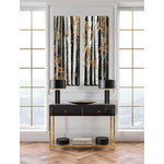 Golden Birch II Wall Art - Gold/White - 16 X 48