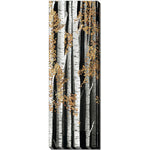 Golden Birch II Wall Art - Gold/White - 16 X 48