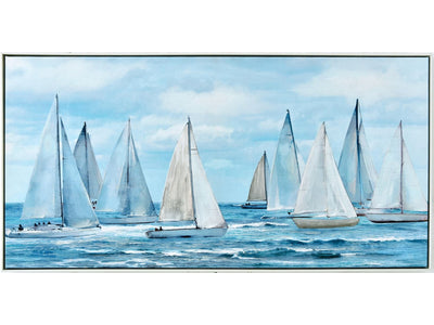 Passing By Wall Art - Blue - 57 X 29