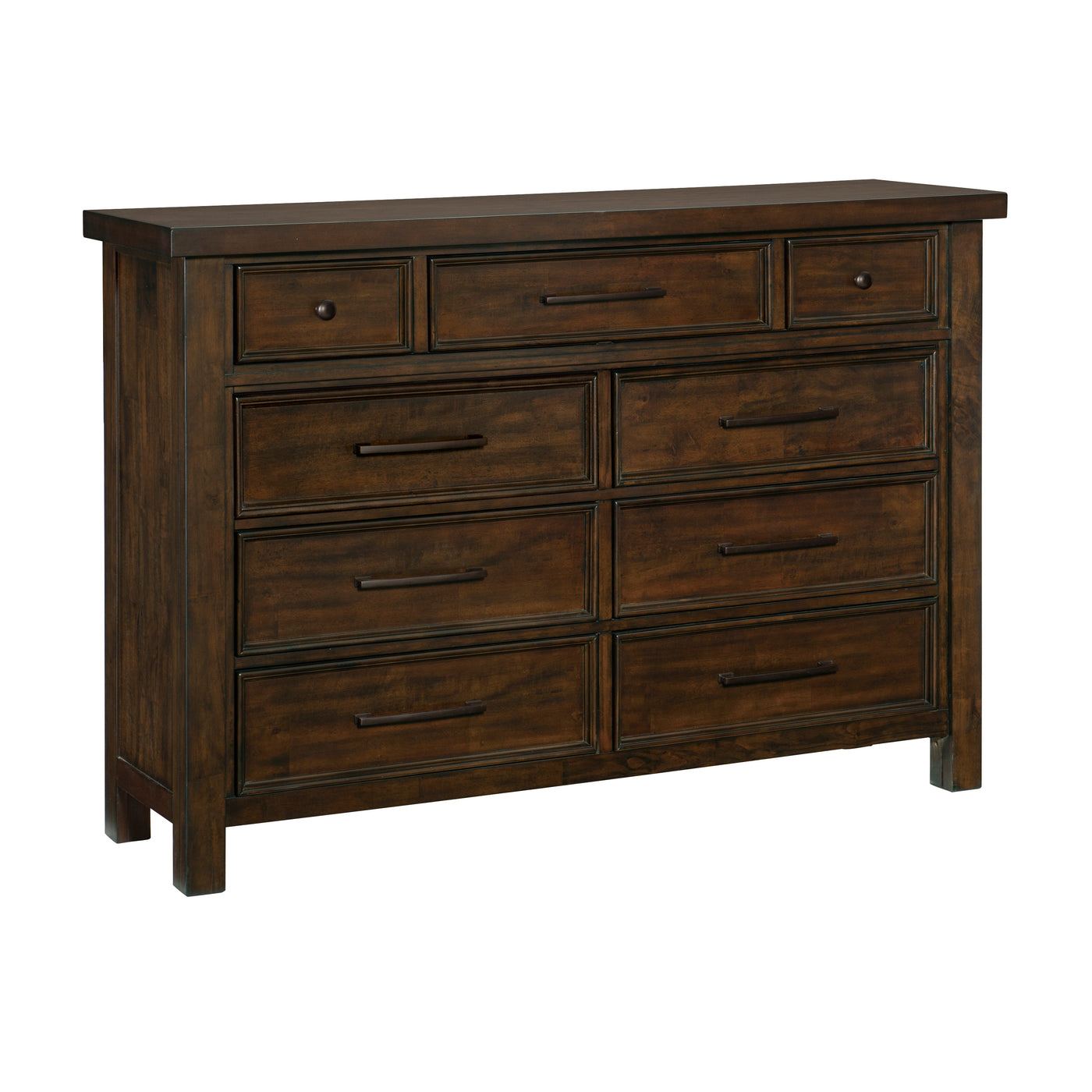 Eden 9 Drawer Dresser - Dark Brown