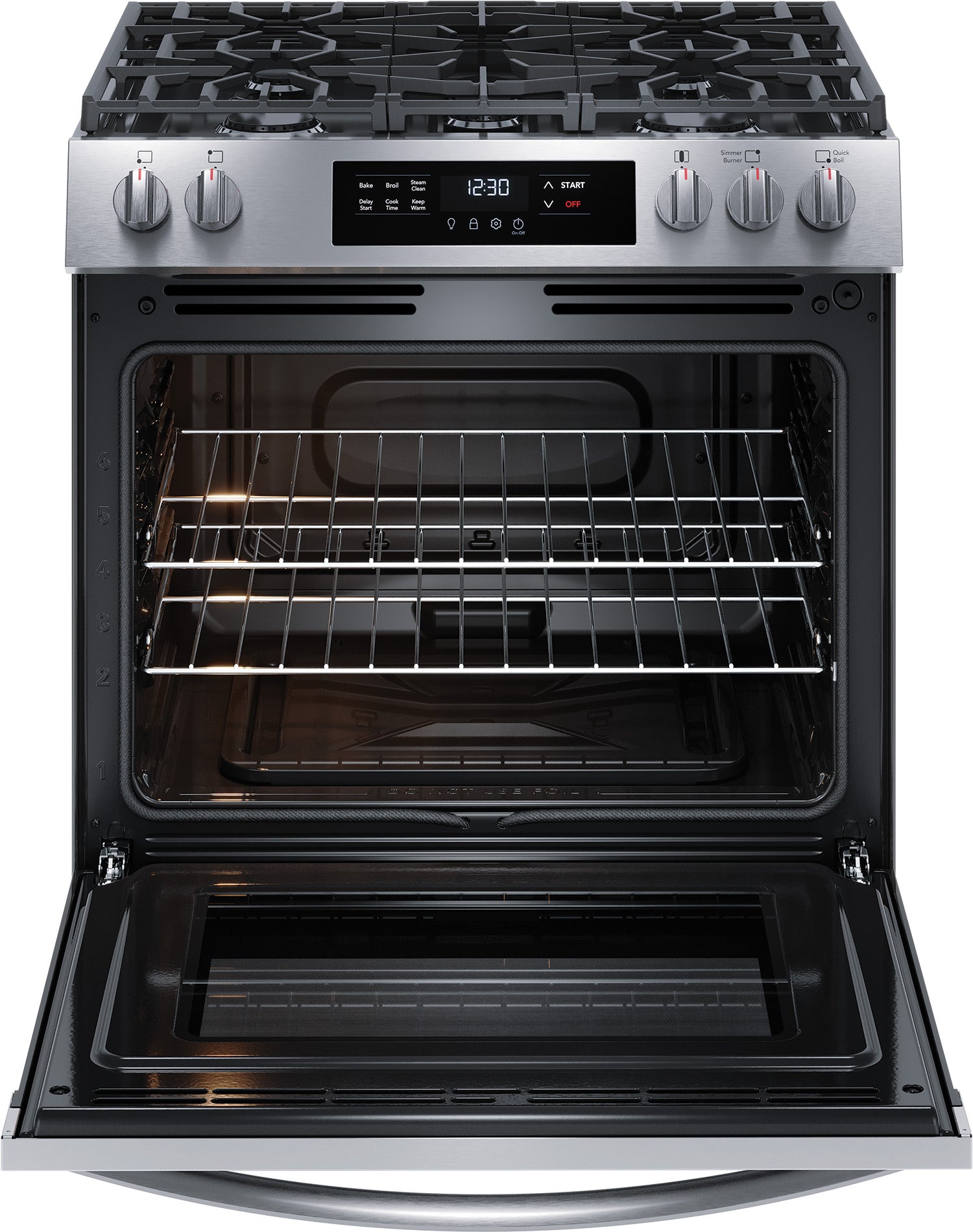 Frigidaire Stainless Steel 30'' Front Control Gas Range (5.1 Cu. Ft ...