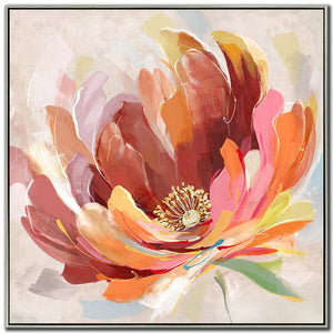 Happy Bloom I Wall Art - Red/Orange/Yellow - 33 X 33