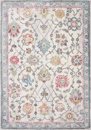 Fresco 6'7" x 9'6" Floral Border Area Rug