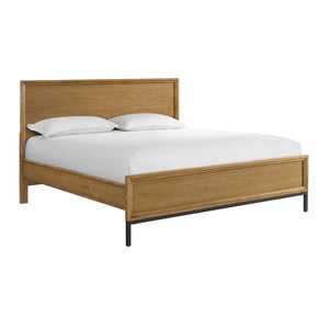 Newport 3 - Piece Queen Bed - Oak and Black