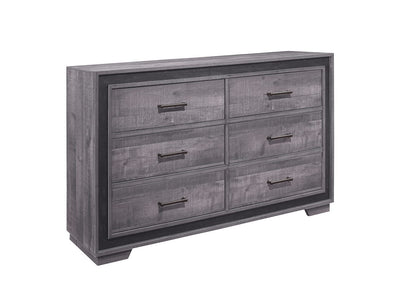 Orlando 6 Drawer Dresser - Grey