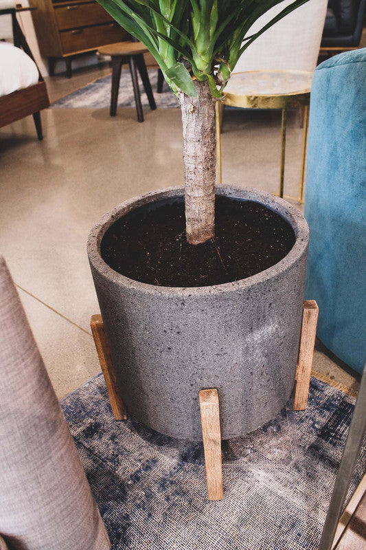 Bredgade V 17" Indoor/Outdoor Planter - Grey Stone