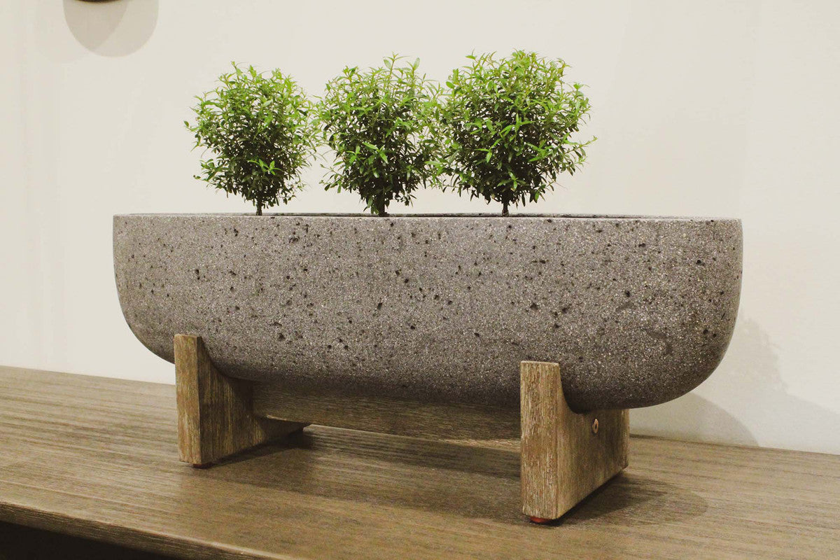 Bredgade III Indoor/Outdoor Planter - Grey Stone