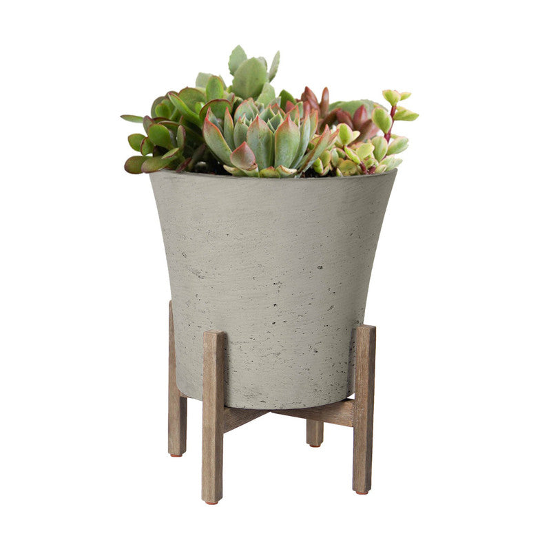 Bredgade VIII 14.1" Indoor/Outdoor Planter - Cement Grey