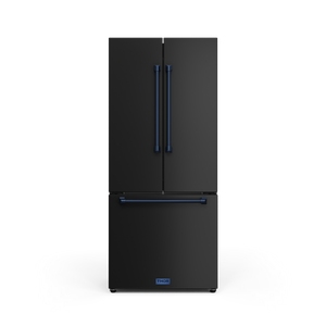 Thor Kitchen Matte Black French Door Counter Depth Refrigerator with Ice Maker| Gordon Ramsay Collection (17.5 cu.ft.) - RF3017FFD00-BLU