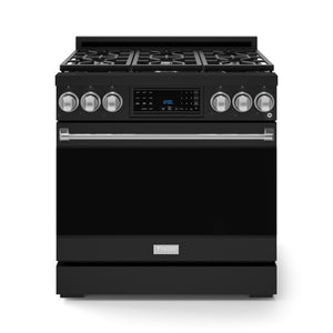 Thor Kitchen Black Stainless Steel Freestanding Professional Gas Range|Gordon Ramsay Series (6 cu.ft.) - RSG36B-SS