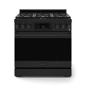 Thor Kitchen Black Stainless Steel Freestanding Professional Gas Range|Gordon Ramsay Series (6 cu.ft.) - RSG36B