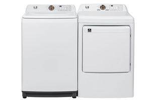 L2 White Top Load Washer (5.2 Cu. Ft) & White Electric Dryer (7.5 Cu. Ft) - LT52N1BWWC/LE52N1BWWC