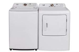 L2 White Top Load Washer (4.3 Cu. Ft) & White Electric Dryer (6.7 Cu. Ft) - LT43A3AWW/LE43A3AWW