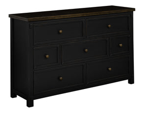 Stormy Ridge 7 Drawer Dresser - Slate Black, Chicory