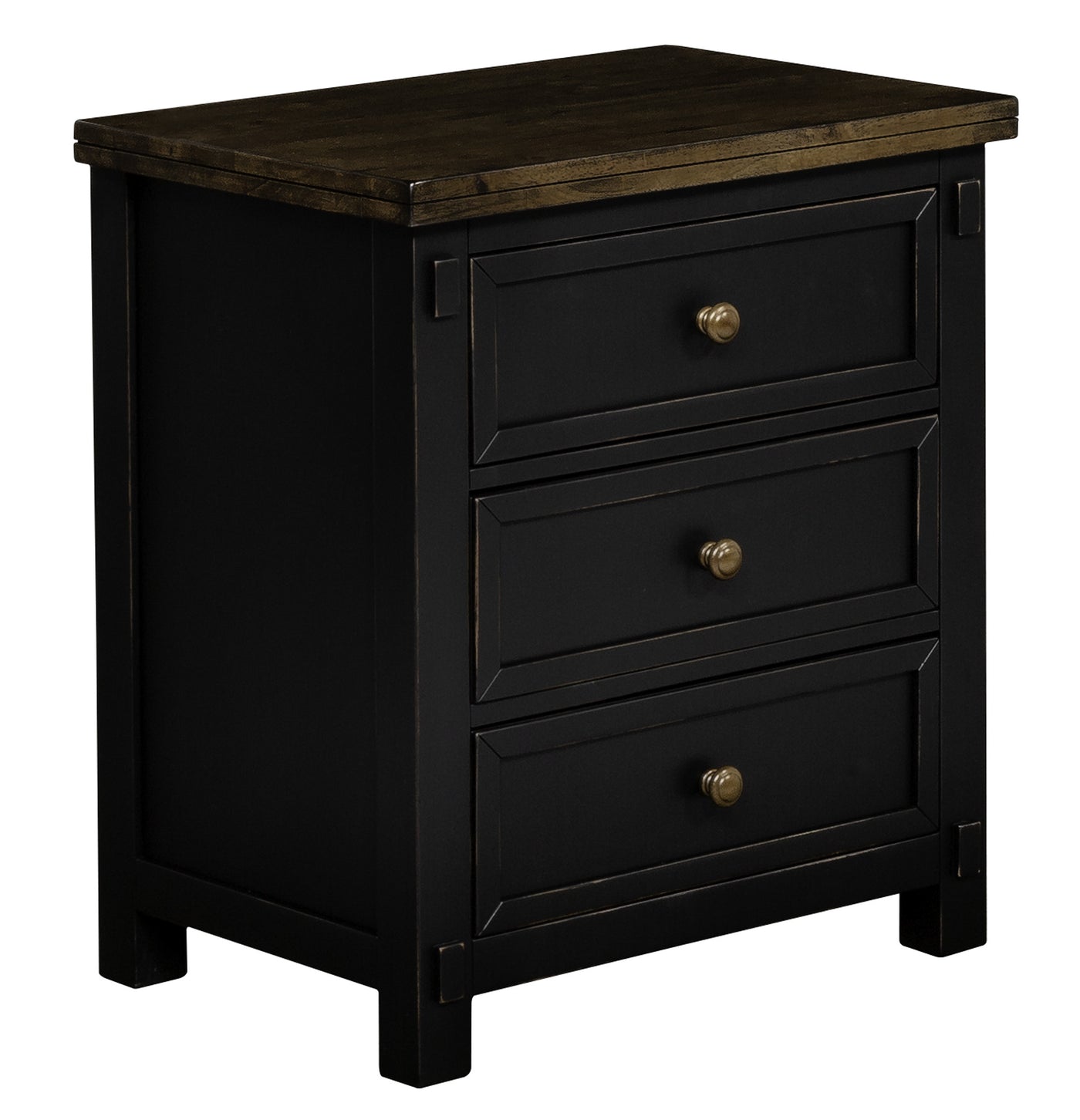 Stormy Ridge Night Table - Slate Black, Chicory