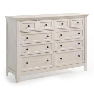 San Mateo 10 Drawer Dresser - Antique White