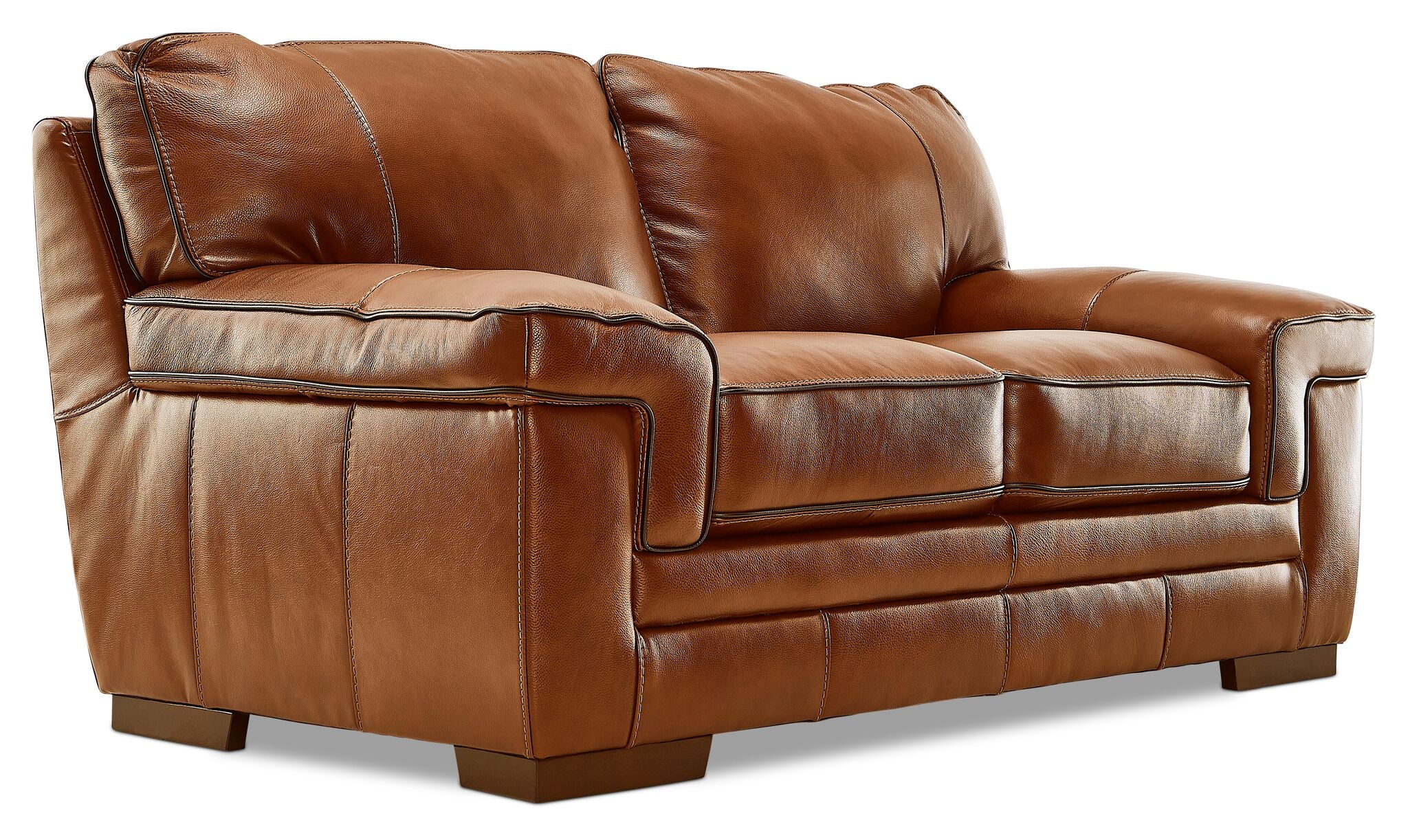 Chestnut store leather sofa