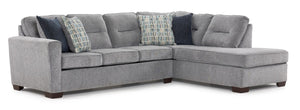 Bennett 2-Piece Sectional with Right-Facing Chaise - Grey