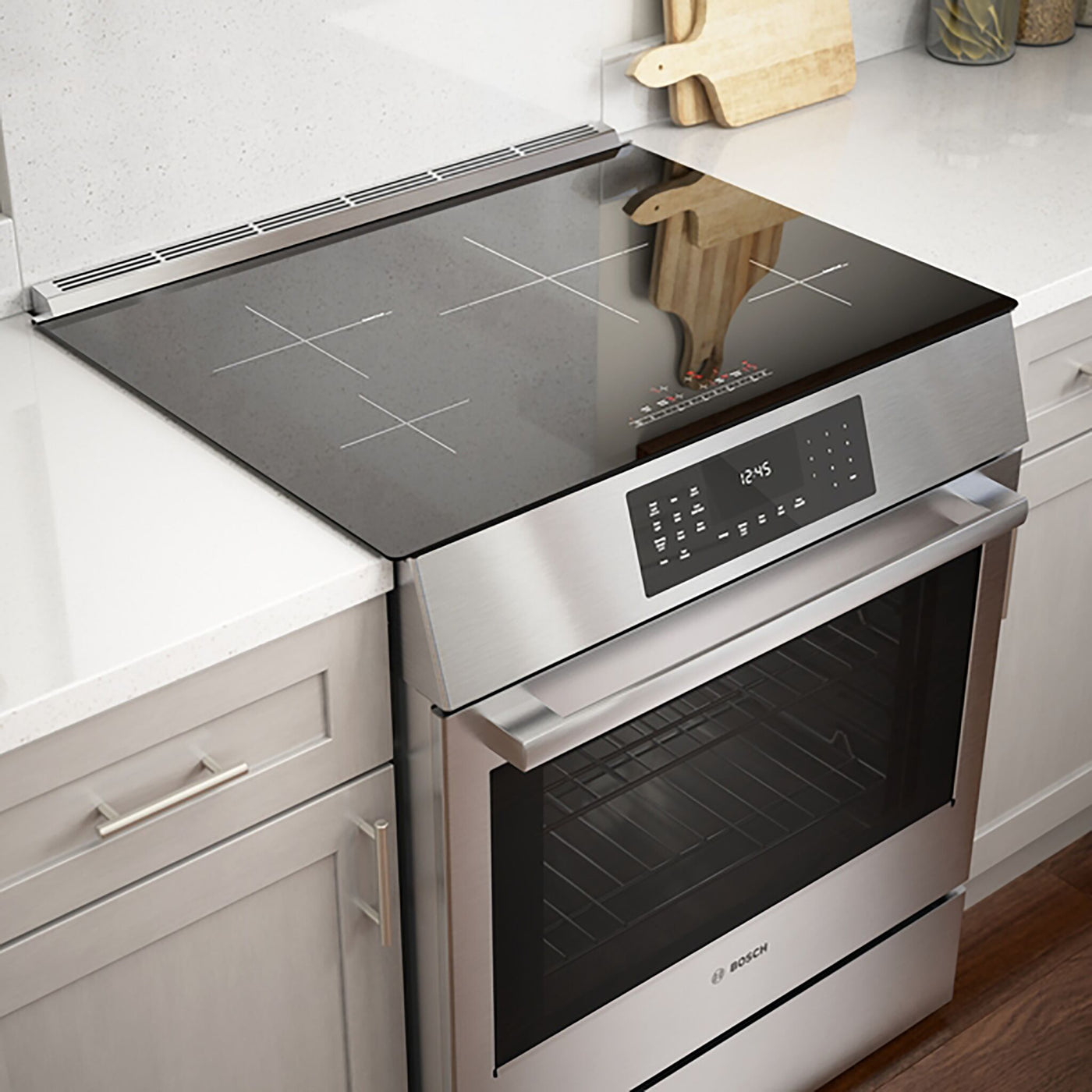 Bosch Stainless Steel Slide-In Induction Convection Range (4.6 Cu.Ft) - HII8057C