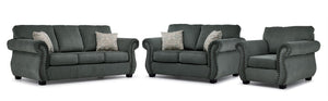 Brooklyn Sofa, Loveseat and Chair Set - Green