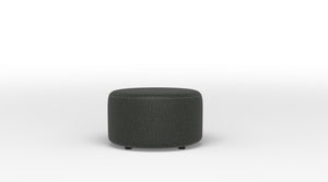 Caleb Round Ottoman - Bondi Dark Grey