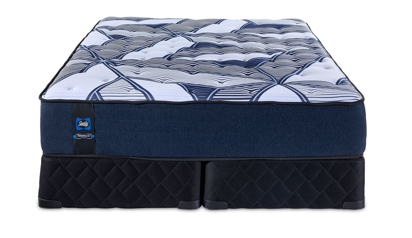 Sealy Posturepedic® Plus Sterling - Callie II Firm Tight Top Queen Mattress and Split Boxspring Set