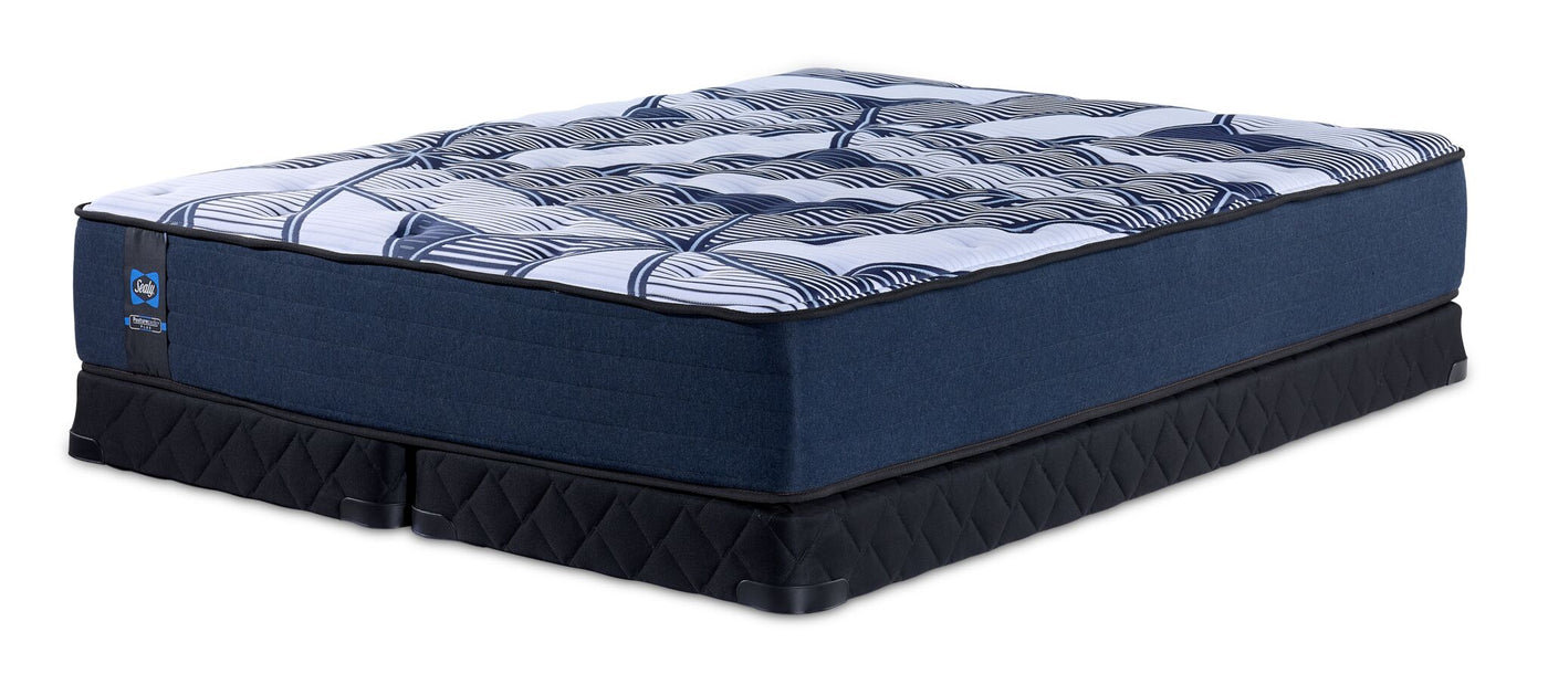 Sealy Posturepedic® Plus Sterling - Callie II Firm Tight Top Queen Mattress and Split Low Profile Boxspring Set