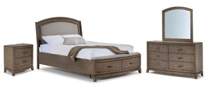 Camelot 6 - Piece Queen Storage Bedroom Package - Burnished Beige